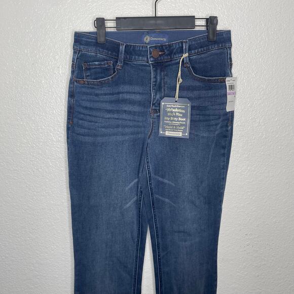Democracy Womens Jeans Size 6 High Rise Itty Bitty Boot Dark Wash Denim - Picture 9 of 13